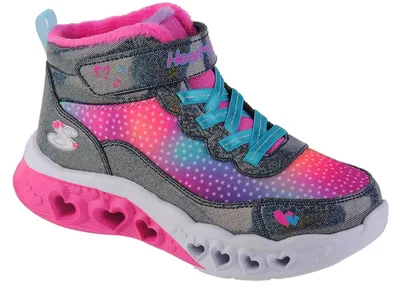 Image de Skechers Flutter Heart Lights - Simple Amor 302677L-NVMT, Chaussures d'hiver, pour filles, Bleu foncé