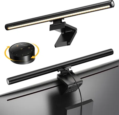 Produktbild von Douxlife LED Monitor Lichtleiste mit Touch & Fernbedienung, USB Screenbar stufenlos dimmbar, Farbtemperatur einstellbar, Augenschutz, Schwarz