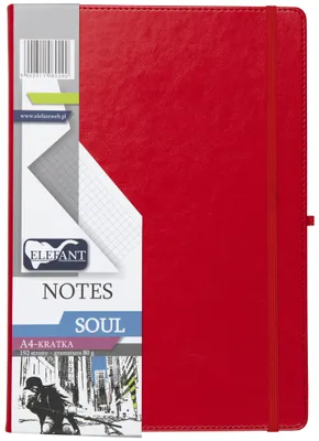 Obrázek produktu pro Notes A4 Soul czerwony w kratkę Elefant