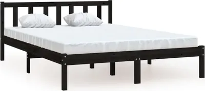 Immagine prodotto di vidaXL Letto in legno massiccio di pino nero 135x190 cm