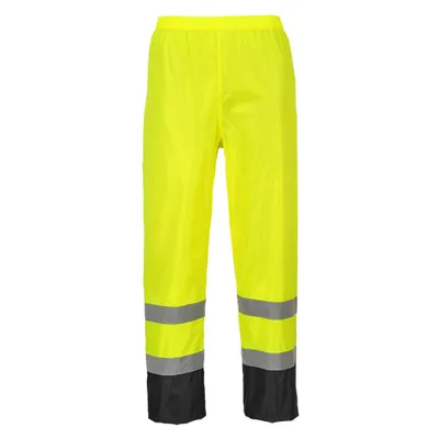 Obrázok produktu pre Portwest H444 Classic Contrast nohavice do dažďa s vysokou viditeľnosťou žltá/čierna veľkosť 5XL