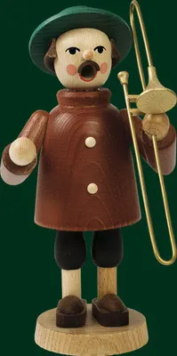 Produktbild von Räucherfigur Musikant mit Posaune Höhe= 18cm NEU