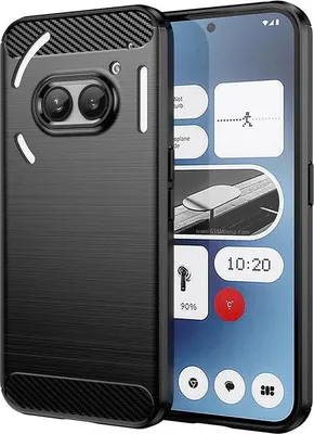 Produktbild von Hülle für Nothing Phone (2a) / (2a) Plus - Phonesta Carbon Silikon Back Cover - Schwarz