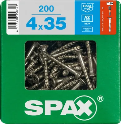 Produktbild von Spax Universalschrauben 4.0 x 35 mm TX 20 - 200 Stück Edelstahl