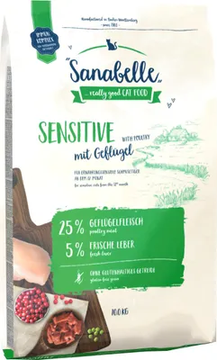 Productafbeelding van Sanabelle SENSITIVE, Volwassen dier, Vogel, 10 kg, Glutenvrij