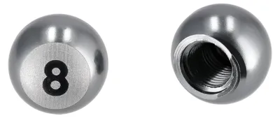 Produktbild von Set: 2x Ventilkappe "Eightball", Titaniumgrau eloxiert