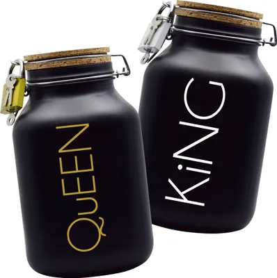 Produktbild von Spardosen Set King /Queen Design1 Schwarz Größe XXL 3 Liter