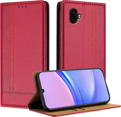 Obrázek produktu pro Pouzdro pro Samsung Galaxy Xcover 6 Pro kožené flipové pouzdro s funkcí stojánku červené