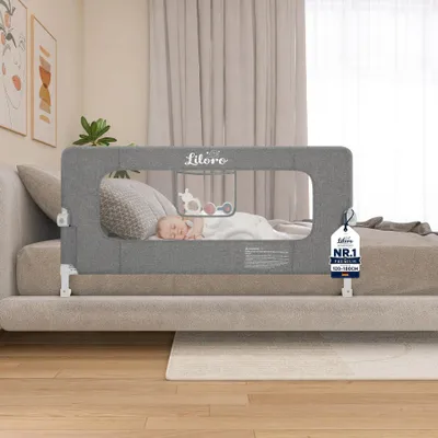 Image de Barrière de sécurité pour enfants - 120 cm, pliable - Gris