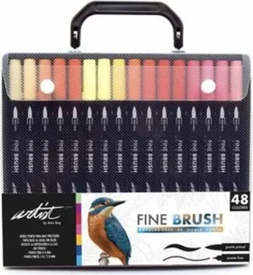 Zdjęcie produktu dla Zestaw markerów Alex Bog Fine Brush Creative 48 sztuk kolorowych