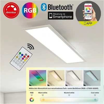 Immagine prodotto di Pannello LED RGB, da incasso/superficie, dimmerabile, telecomando L 59,5 cm