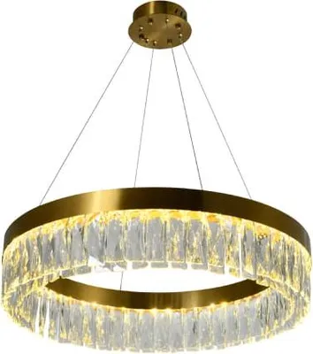 Zdjęcie produktu dla Villach - lampa wisząca żyrandol kryształowy ring okrągły 60cm złoty mosiądz