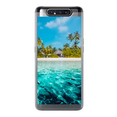 Produktbild von MuchoWow® Handyhülle Schutzhülle Hülle für Samsung Galaxy A80 Strand - Palmen - Meer Silikon Softcase Handy Hülle - Schutzdeckel