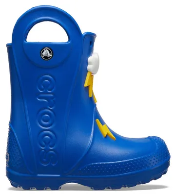 Imagen del producto de Botas de lluvia Crocs para niños, modelo "Handle It Lightning Bolt", tallas 19-20