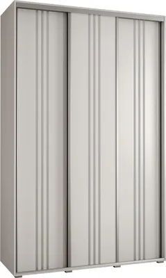 Produktbild von MEBLE KRYSPOL Davos 6 Schrank, drei Türen - 235,2x160x45 cm - Weiß Weiß Silber