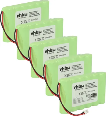 Produktbild von vhbw 5x Akku Ersatz für Ingenico 789316, 6VHAAL, 6N120SFE-15615 für Barcodescanner POS (1200 mAh, 7,2 V, NiMH)