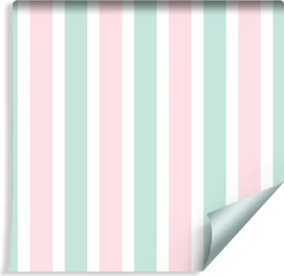 Produktbild von 10m VLIES TAPETE Rolle Geometrie Klassische Retro Streifen XXL