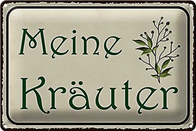 Produktbild von Blechschild Spruch 30x20cm meine Kräuter