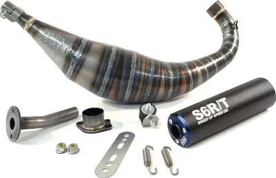 Immagine prodotto di Marmitta Stage6 R/T 90 100 Cc Cnc Blu / Nero Passaggio Basso Derbi Ebs050 / D50B
