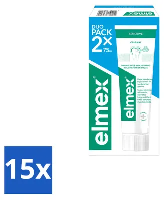 Produktbild von 15 x Elmex Sensitive Zahnpasta - für empfindliche Zähne - 75 ml - Vorteilspackung - 15 Stücke