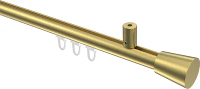 Produktbild von Interdeco Innenlaufstange / Gardinenstange mit Innenlauf Messing-Optik, Typ Sonius Sitra (Konus) Deckenmontage, 20 mm Ø 1-läufig, 200 cm