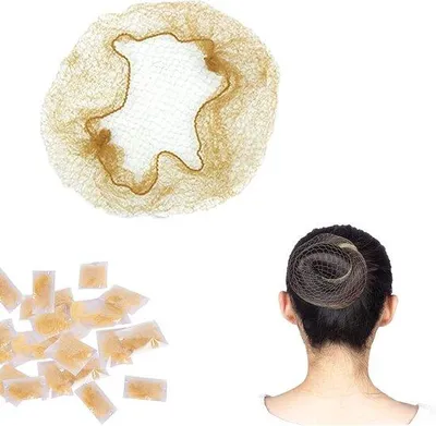 Produktbild von Gelbe Haarnetze 25 Stück unsichtbar
