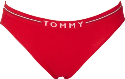 Zdjęcie produktu dla TOMMY HILFIGER Damskie majtki z mikrofibry z widocznym gumowym paskiem z logo, nr katalogowy UW0UW02485, rozmiar L, 91% poliamid, 9% Elasthan
