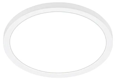 Image de B.K.Licht Plafonnier LED, plat, lumière indirecte, lumière blanche neutre 4000K, blanc, Ø24 x 3 cm, 16W, 1900lm