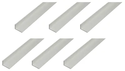 Produktbild von Alberts 6 x Winkelprofil, Aluminium, silberfarbig eloxiert, 25 x 15 x 1,5 mm, Länge 2 m
