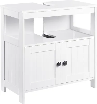 Produktbild von kleankin Waschbeckenunterschrank Unterschrank Badezimmerschrank mit offenem Fach Weiß 60 x 30 x 60 cm