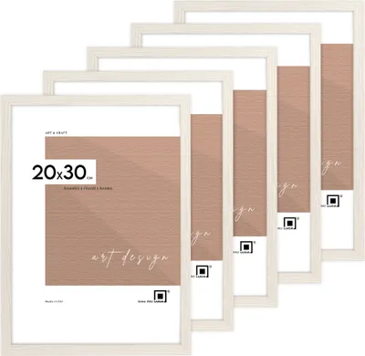 Produktbild von LUCA® Frames, FDM, 5er-set Bilderrahmen, Farbe Cremeweiß, 20x30 cm