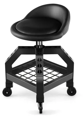 Immagine prodotto di Sgabello da lavoro - Sgabello per meccanici - Sedia da lavoro - Sgabello girevole - Sgabello mobile - Altezza regolabile da 57 a 70 cm