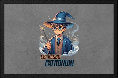Produktbild von Espresso Patronum Zauberer Fußmatte - Lustiges Kaffee Junkie Geschenk