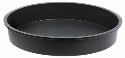 Silikon-Kuchenform, rund, 24 cm, schwarz, backofenfest