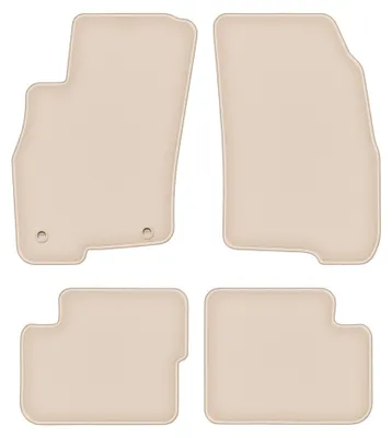Obrázok produktu pre Velúrové autokoberce pre: Fiat Grande Punto 2005-2009 (hatchback) – sada 4 ks, béžové, na mieru – Wielganizator FORTUNA
