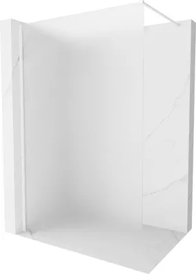 Obrázok produktu pre Mexen Kioto-X Sprchová zástena 130 x 200 cm, satinovaná 10 mm, biela - 800-130-101-20-30-X