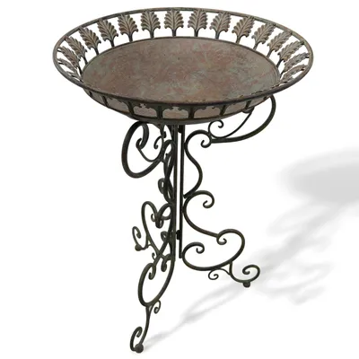 Produktbild von Vogeltränke Vogelbad Garten Vogelbecken Tränke Vogel Metall 68cm Antik-Stil