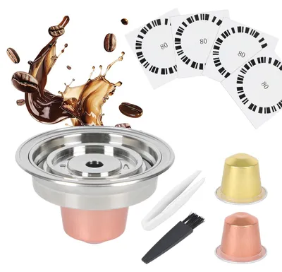 Immagine prodotto di Adattatore per capsule di caffè – Riutilizzabile per Nespresso Vertuo – Acciaio inossidabile