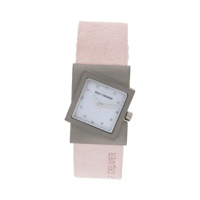 Produktbild von Rolf Cremer Uhr Turn 492375 Lederband, Titan, rosa