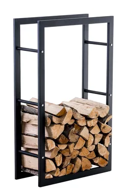 Produktbild von CLP Kaminholzständer Keri V3 schwarz 25x60x100 cm