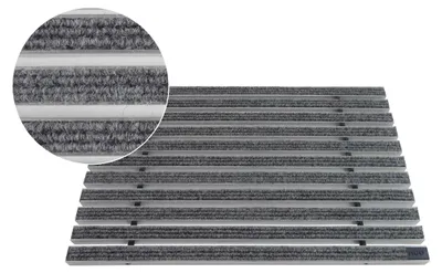 Produktbild von ACO Eingangsmatte Vario 22mm, Rips Hellgrau, 100x50cm