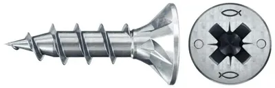 Produktbild von Fischer 562067, Schraube, Galvanisiertes Stahl, Holz, Vollgewinde, Senkkopf, Pozidriv