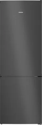 Siemens iQ300 KG49NVXCG, Freistehende Kühl-Gefrier-Kombination mit Gefrierbereich unten, 203 x 70 cm, Gebürsteter schwarzer Stahl AntiFingerprint, Frontansicht