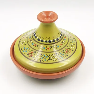 Zdjęcie produktu dla Indywidualny rozkloszowany tajine Marrakech Green - D 22 cm