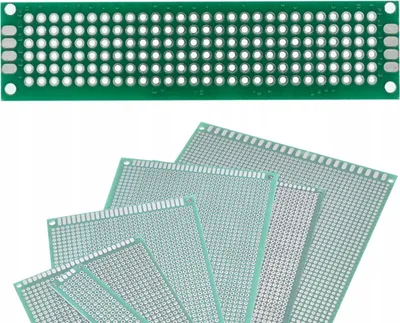 Immagine prodotto di Rosfix Prototype PCB – PCB Universale a Due Cifre 20x80 mm | Passo 2,54 mm, Maschera di Saldatura Verde | Circuiti Prototipo