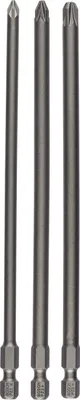 Zdjęcie produktu dla 3-częściowy zestaw końcówek wkrętakowych bardzo twardych PZ1, PZ2, PZ3, 152 mm
