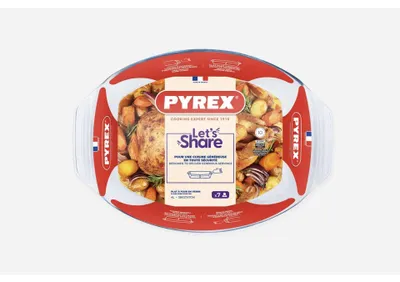 Obrázok produktu pre Pyrex 412B000, Zapekacia miska na casserole, Oválny, Sklo, Priehľadná, -40 - 300 °C, Francúzsko