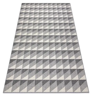 Image de Tapis SPRING 20406332 diamants triangles, à cordes, à boucles - gris gris 160x230 cm