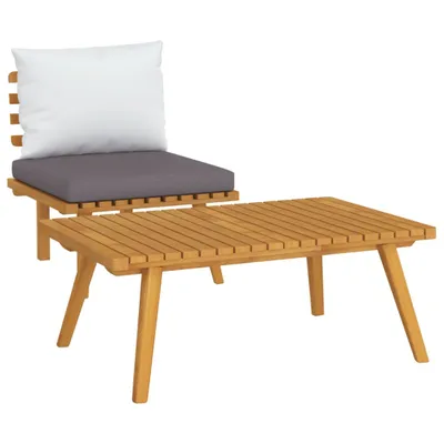 Produktbild von 2-tlg. Garten-Lounge-Set mit Kissen Massivholz Akazie