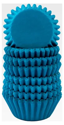 Produktbild von Mini-Muffinförmchen Standard - Ø 32 mm x 20 mm - Türkis - 200 Stück - Papier-Backförmchen - für kleine Cupcakes, Muffins, Pralinen